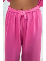 Súprava blúzky a nohavíc ružovej farby