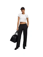 Dámske nohavice Puma ESS Elevated Straight Leg Pants black 691817 01 dámske