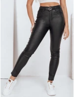 Dámske voskované skinny džínsy čierne FashionStreet UY2750