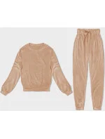 Dámska velúrová súprava mandľovej farby (8C1173-160) Dámska velúrová súprava mandľovej farby (8C1173-160)