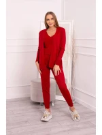 Súprava svetrov 3-dielna červená