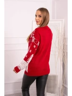 Vianočný sveter so Santa Clausom červený