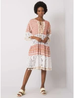 Šaty DHJ SK 13567.41P tmavo oranžová