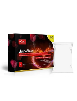 Rozpustné afrodiziakum pre mužov a ženy Elixir Of Love 4 vrecúška (po 5,28 mg) – Valavani Rozpustné afrodiziakum pre mužov a ženy Elixir Of Love 4 vrecúška (po 5,28 mg) – Valavani