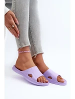 Klasyczne Klapki Damskie Fioletowe Juniria