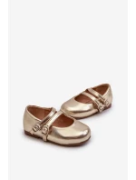 Balerinki Dziecięce Z Paseczkami Złote Margenis