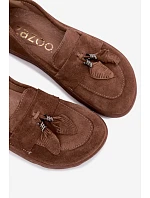 Mokasíny Barefoot z prírodnej semišovej kože Zazoo 10220, hnedé Mokasíny Barefoot z prírodnej semišovej kože Zazoo 10220, hnedé