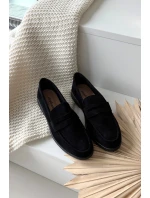 Dámské mokasiny z eko semiše černé Renelia