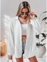 Dámska mušelínová košeľa oversize MUSLINEA biela FashionStreet DY0473