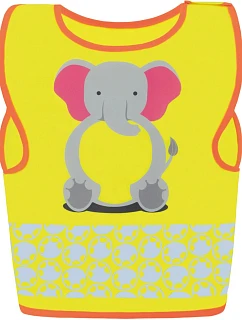 Korntex FUN Detská bezpečnostná vesta 76.FUNY hi vis yellow/elephant
