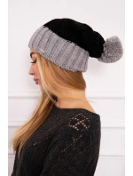 Paris fleecová čiapka K212 čierna + sivá