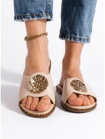 Pohodlné dámske hnedé ponožky na podpätku bez päty Pohodlné dámske hnedé ponožky na podpätku bez päty