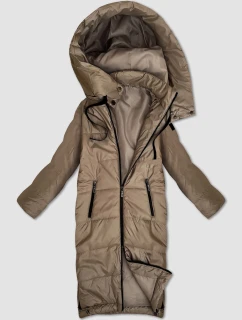 Dámska dlhá ľahko zateplená bunda S'West beige (B8509-12)