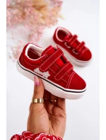 Klasyczne Tenisówki Dziecięce Na Rzepy Czerwone Phiris