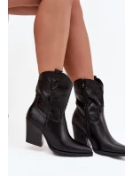 Dámské Kožené Kovářky Na Podpatku Černé Sorelia