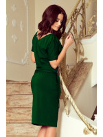 Numoco CASSIE šaty s krátkym rukávom - zelené