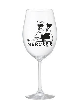 NERUŠŠŠ - čirá sklenice na víno 350 ml