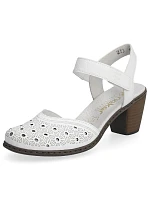 Pohodlné kožené sandále Rieker W RKR650 white