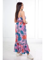 Šaty s motívom listov fialovej