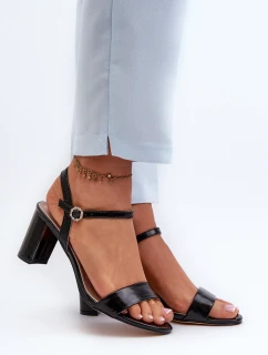 Sandały Na Słupku Czarne Glindra