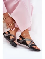 Dámske celokožené sandále Zazoo 40032 Black