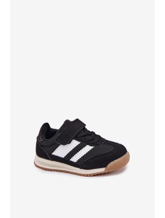 Dziecięce Sneakersy Buty Sportowe Na Rzep Czarne Viona