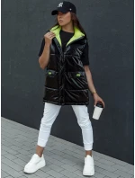 Dámska prešívaná dlhá vesta MAYLO čierna FashionStreet TY4521 Dámska prešívaná dlhá vesta MAYLO čierna FashionStreet TY4521