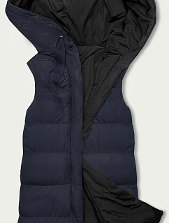 Dámske obojstranné tričko bez rukávov Navy Black (V723)