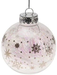 DEKORATÍVNA OZDOBA 8CM STRIEBORNÉ HVIEZDY