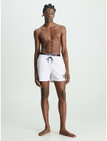 Pánske plavky Double Waistband Swim Shorts Intense Power KM0KM00740YCD biela - Calvin Klein