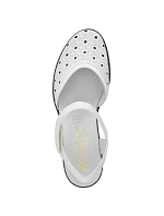 Pohodlné kožené sandále Rieker W RKR650 white