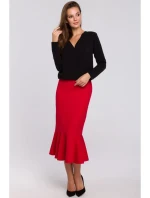 K037 Zavinovacia blúzka - čierna