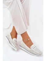 Dámske mokasíny z ekokože Bralithia - zlaté