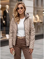 Dámska prechodná bunda s kapucňou v kamelovej farbe od FashionStreet TY5774