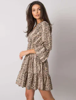 Šaty DHJ SK 8777B 1.11P čierna a béžová