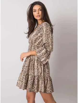 Šaty DHJ SK 8777B 1.11P čierna a béžová