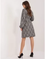 Šaty LK SK 509526 1.06 šedá čierna