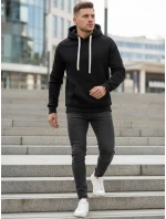 Pánska mikina s kapucňou čierna FashionStreet BX5943