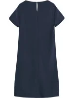 Tmavo modré trapézové šaty (435ART)