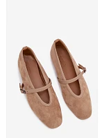 Balerínky s opaskom Eco Suede Felora