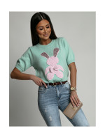 Dámsky sveter s pistáciovým králikom