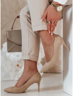 Dámske topánky na podpätku LAVENZA beige FashionStreet ZY0718