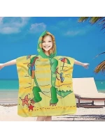 PončoBavlnené svetové detské plážové pončo s kapucňou 60x60