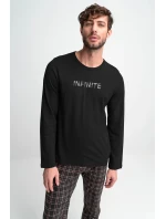 Vamp - Pánske bavlnené pyžamo s károvanými nohavicami 21937 - Vamp Vamp - Pánske bavlnené pyžamo s károvanými nohavicami 21937 - Vamp