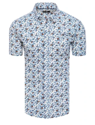 FashionStreet pánske biele tričko s krátkym rukávom KX1011