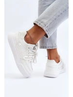 Damskie Sneakersy Eko Skórzane Białe Avanalis