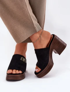 Žabky na podpätku model 213037 Krok vo veľkom štýle