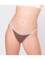 sloggi GO Ribbed R Thong C2P - BROWN - SLOGGI BROWN - SLOGGI