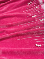 Ružový velúrový dres s aplikáciou (81217)