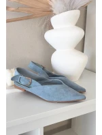 Dámské baleríny S přezkou Modré Tanelia